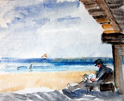 Reading on the Beach by Robert Graham Dryden Alexander