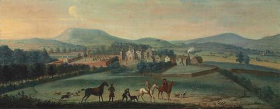 A View of the Ruined Westby Hall, Yorkshire, with a Hunting Party in the Foreground by Robert Griffier