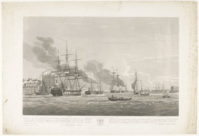 Departure of Twelve Dutch Merchant Ships from the Port of Portsmouth, 1833 (plate 2) by Robert Havell (II)