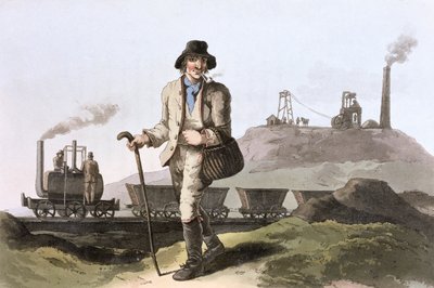 Blenkinsop Steam Locomotive at Middleton Colliery near Leeds, West Yorkshire by Robert Havell