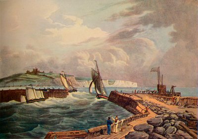 Cutter Entering Dover Harbour, 1819 by Robert Havell