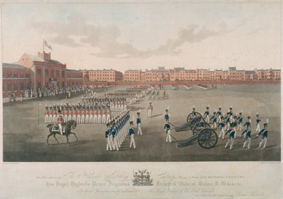 Scene of Honourable Artillery Company, City Road, Finsbury, Islington, London by Robert Havell