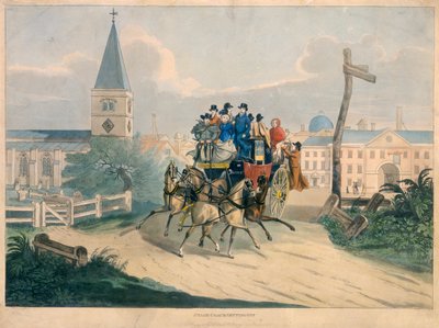 Stage Coach Setting Off by Robert Havell