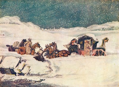 The Birmingham Mail Near Aylesbury, the Guard Banbury Proceeding with the Bags by Robert Havell