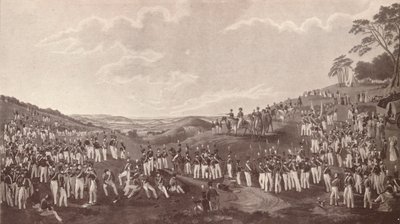 The Hon. Artillery Company Assembled for Ball Practice at Childs Hill, c1820-1870, 1909 by Robert Havell