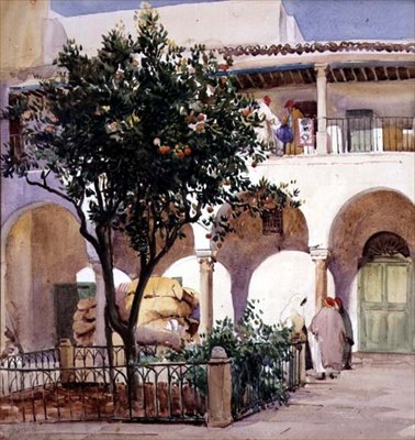 Courtyard in Morocco by Robert Hawthorn Kitson
