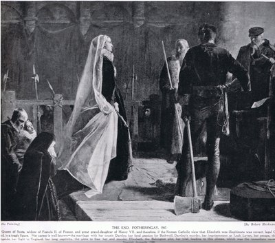 The End, Fotheringay, 1587, Illustration from 