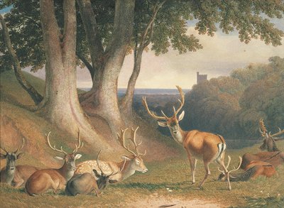 Landscape with Deer, c.1800 by Robert Hills