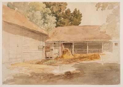 Study of a Barn, c.1820-29 by Robert Hills