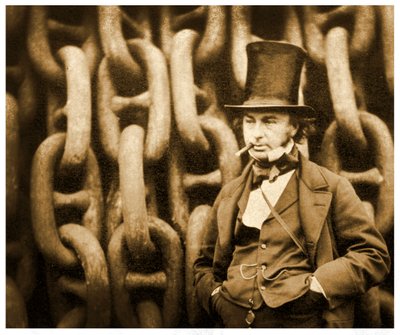 Isambard Kingdom Brunel by the launching chains of the SS Great Eastern by Robert Howlett