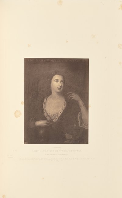 Lady M. Wortley Montagu, by Rusca by Robert Howlett