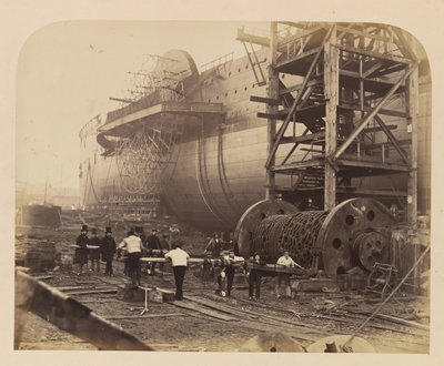 Men at Work Beside the Launching Chains of the Great Eastern, November 18, 1857 by Robert Howlett