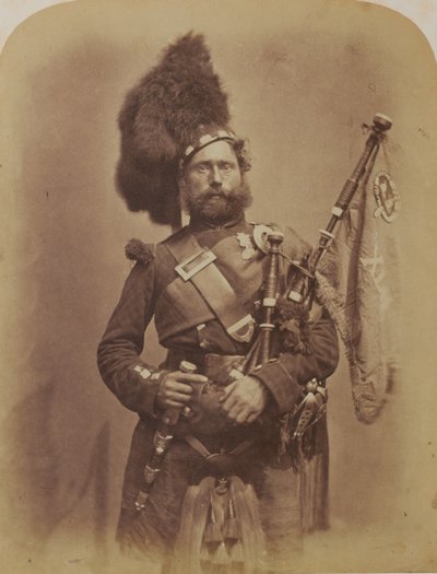 Piper David Muir, 42nd Highlanders (Black Watch) by Robert Howlett