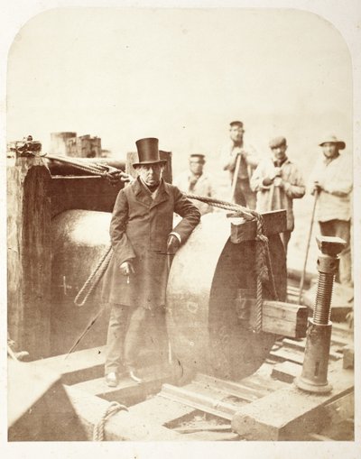 Portrait Of A Gentleman On The Construction Site by Robert Howlett