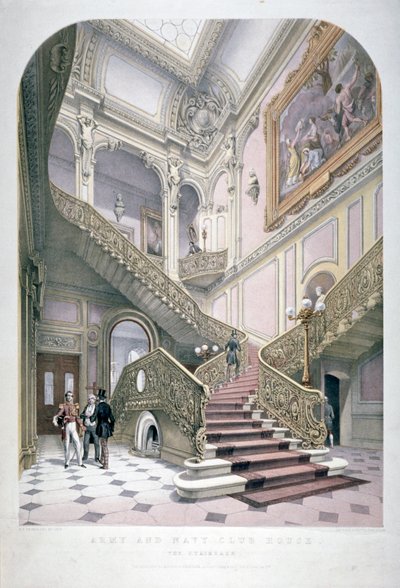 The Army and Navy Club, Pall Mall, Westminster, London, 1853 by Robert Kent Thomas