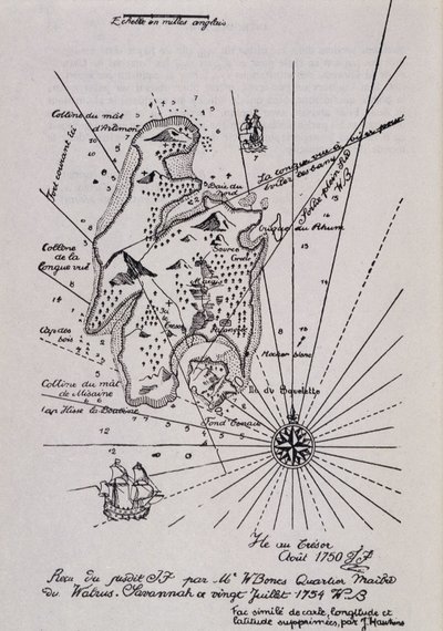 Map of an Island in the Treasure (Pirates?) by Robert Louis Stevenson