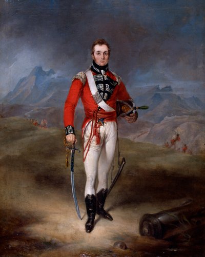 Portrait of Major Lambert Brabazon Urmston, wearing the uniform of the 45th Regiment by Robert Lucas West
