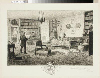 Adolf Erik Nordenskiöld in His Library by Robert Ludvig Haglund