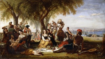 A Fiesta Scene on the Lido, Near Venice by Robert McInnes