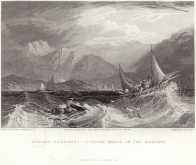 Fishing boats in the monsoon by Robert Melville Grindlay
