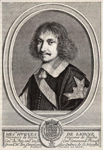 Portrait of Hugues de Lionne (1611 - 1671), Marquis de Fresnes, Lord of Berny, Diplomat and Minister of State under Louis XIV. Engraving by Robert Nanteuil by Robert Nanteuil