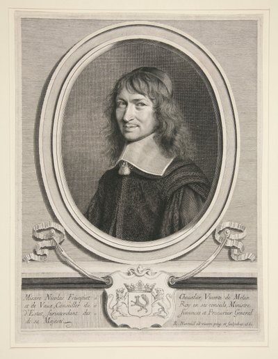 Nicholas Fouquet (Foucquet), Viscount of Melun and of Vaux by Robert Nanteuil