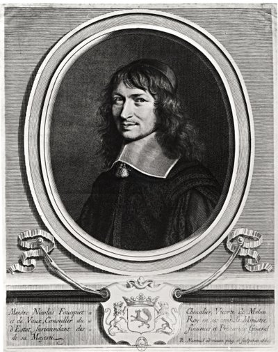 Portrait of Nicolas Fouquet (1615-80) (engraving) by Robert Nanteuil