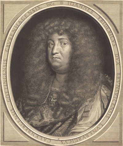 Jean-Frederic, Duke of Brunswick-Lunebourg (Hanover) by Robert Nanteuil after Jean Michelin