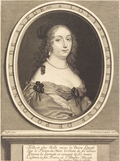 Louis-Marie, Queen of Poland by Robert Nanteuil after Justus van Verus