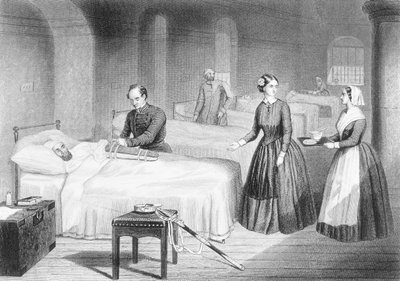 Miss Nightingale in the Hospital at Scutari, engraved by George Greatbach by Robert Neal Hind