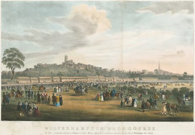 Race Course (coloured lithograph) by Robert Noyes