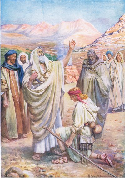 David anointed King, from The Bible Picture Book published by Thomas Nelson, c.1950 by Robert Payton Reid