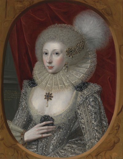 Portrait of a Woman, Possibly Elizabeth Pope (ca. 1585; Living 1624) by Robert Peake the elder