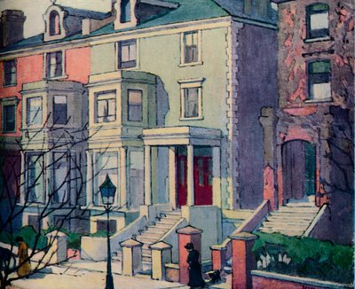 Houses in Sunlight, Hampstead, 20th Century by Robert Polhill Bevan