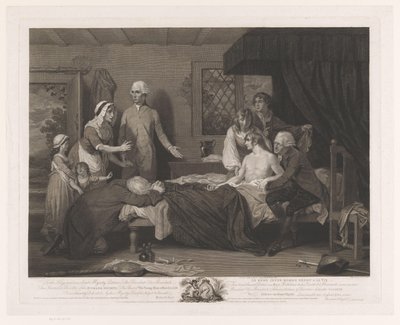 Drowning Man Regains Consciousness in His Bed (title on object: The Young Man Restored to Life) by Robert Pollard (I)