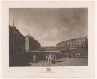 View of Queen Square in London by Robert Pollard (I)