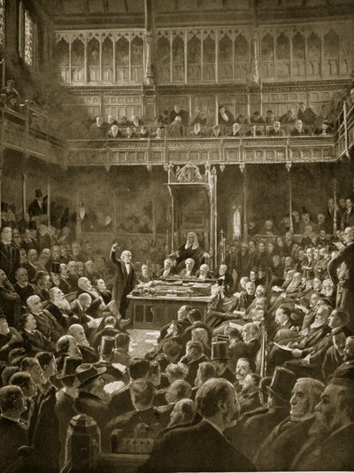 Gladstone Introducing the Home-Rule Bill, February 1893 by Robert Ponsonby Staples