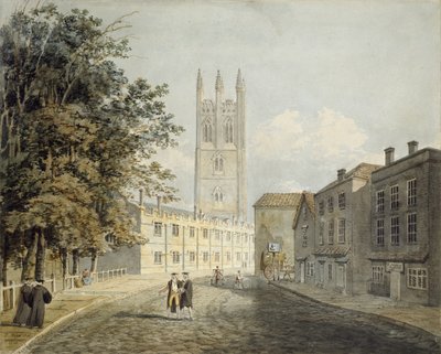 Magdalen College and the Eastern End of the High Street, Oxford, 1795 by Robert Revd Nixon