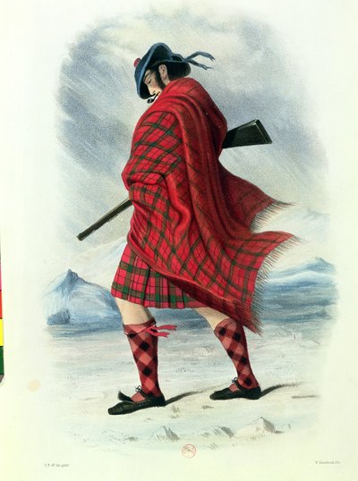 Scotsman in Highland Dress, engraved by W. Kinnebrock by Robert Ronald McIan