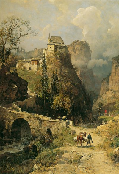 Gorge and Hermitage of San Romedio near Val di Non by Robert Russ