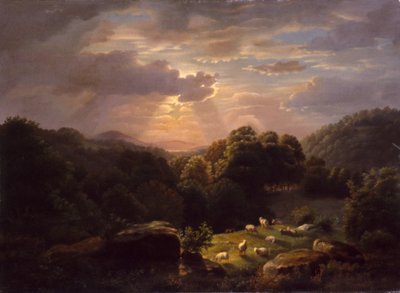 Landscape with Sheep by Robert S. Duncanson