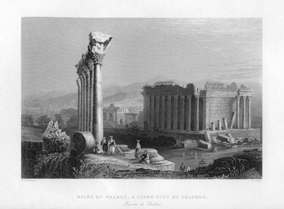 The Great Temple at Baalbec Heliopolis, Egypt by Robert Sands