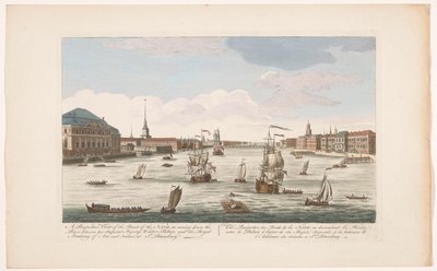 View of the Neva River in Saint Petersburg, Looking Downstream by Robert Sayer (possibly)