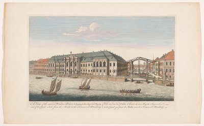 View of the Winter Palace and the Canal Between the Rivers Mojka and Neva in Saint Petersburg by Robert Sayer (possibly)