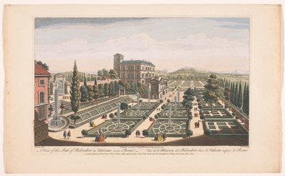 View of the Vatican Gardens in Vatican City (Rome) by Robert Sayer