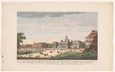 View of the Horse Guards Parade in London with the Departure of George II Augustus, King of Great Britain, to the House of Lords by Robert Sayer