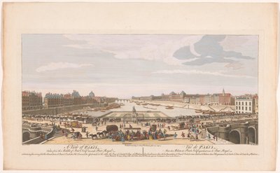 View of the Pont Neuf over the Seine in Paris, Looking Towards the Pont Royal by Robert Sayer