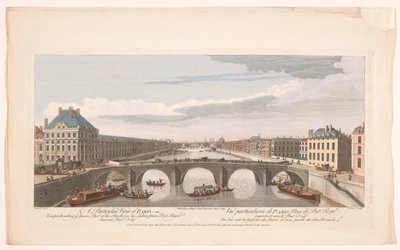 View of the Pont Royal over the Seine River in Paris, Looking Towards the Pont Neuf by Robert Sayer