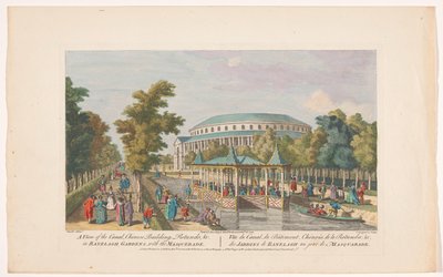 View of the Rotunda and the Chinese Pavilion on the Canal in Ranelagh Gardens, London, with a Masquerade Ball by Robert Sayer