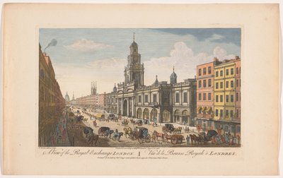 View of the Royal Exchange in London by Robert Sayer